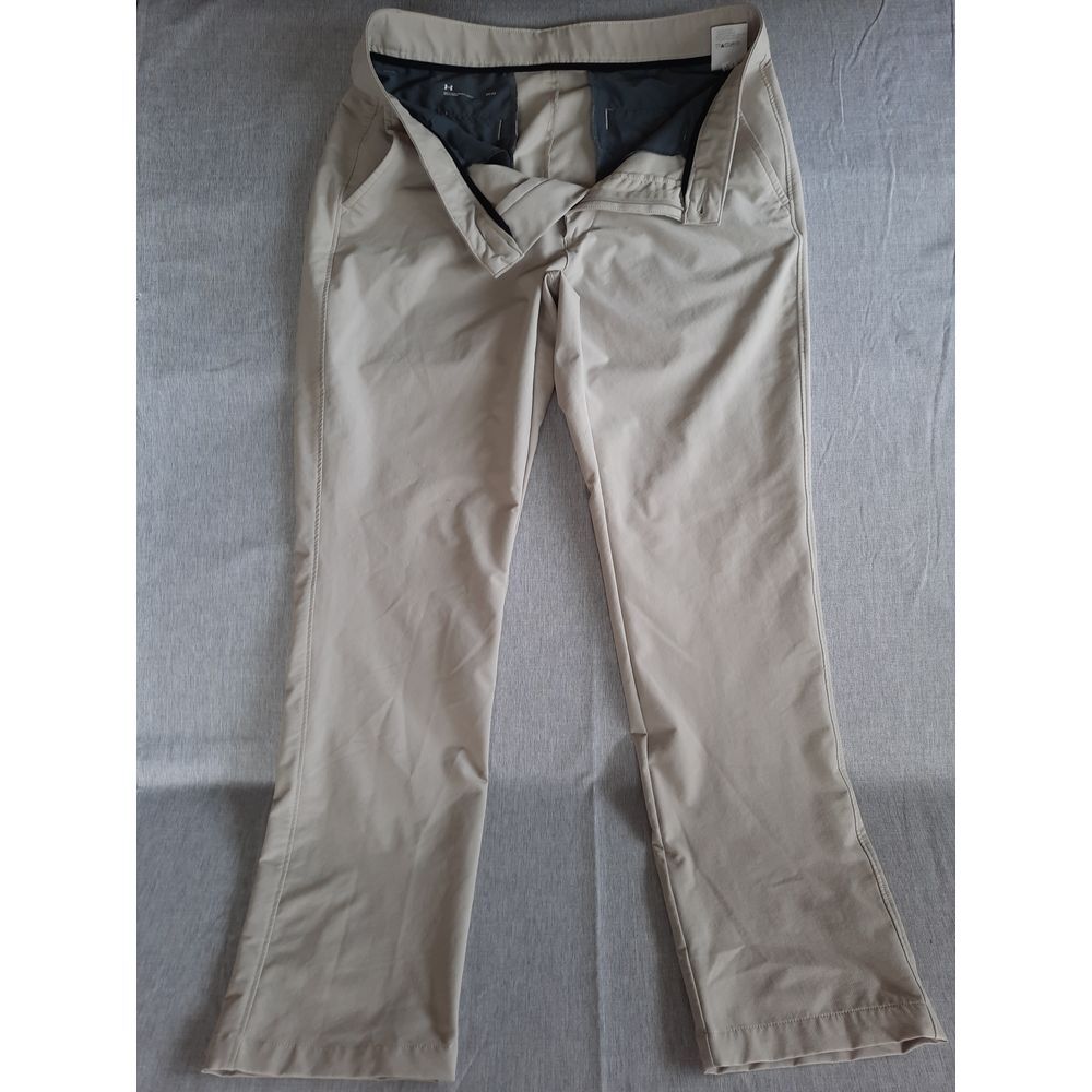 Under Armour Men‎ 34X32 Performance Active Polyester Pockets Cream Chino Pants